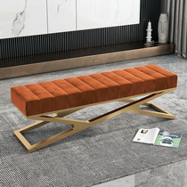 Home-changing shoes stool Home door light luxury bench bed tail stool sofa stool Nordic clothing store cloakroom test shoe stool