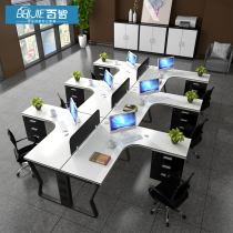 Simple modern office furniture combination screen computer staff Table 4 6 office staff office desk and chair
