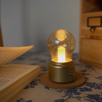 * Tomato Sen Sen * Retro night light Creative light bulb Bedside lamp USB charging eye protection decoration Bedroom ins ornaments