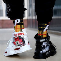 aj mens shoes 2021 autumn and winter New Air Force One high-top sneakers men plus velvet warm cotton shoes mens Mandarin shoes