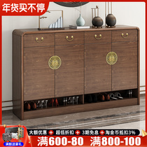 New Chinese shoe cabinet home door large capacity solid wood frame locker balcony porch partition storage hall cabinet