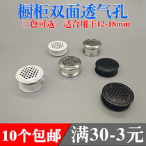Stainless steel double-sided breathable hole cabinet Shoe cabinet Tatami locker Black round decorative cover white cooling net