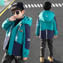 Next inss boy coat 2021 autumn and winter New padded velvet three-in-one assault clothes large childrens cotton coat