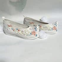 Embroidered Shoes Hanfu Woman Ancient Dress Cloth Shoes Woman China National Wind National Wind Round Head Students Ming Making Ancient Wind Dance Performance Shoes