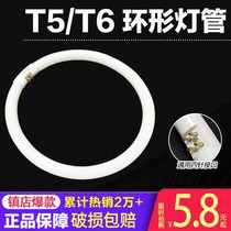 New ring tube T5-22w household t6 round ceiling lamp 32W four-pin three-primary color 40W white light 55W section