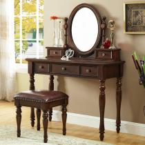 Dressing table American country solid wood dressing table bedroom Net red dressing table mini simple small dressing table makeup table