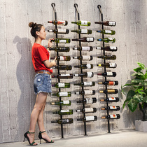 Creative European wrought iron wall-mounted red wine rack simple modern hanging floor-standing wine rack display rack