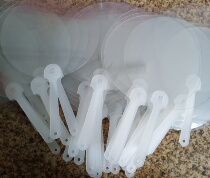 1 direct supply blank transparent fan pp frosted round translucent fan custom transparent advertising fan