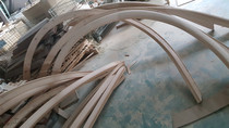 Solid wood staircase curved handrail rotating stair handrail curved guardrail hand beech wood Red Oak Multi-piece handrail