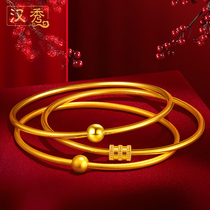 Han Xiu inheritance ancient method gold bracelet gold bracelet child ring pure gold kaleidoscope small waist Bracelet Gold New