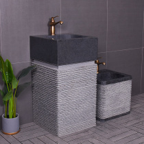 Natural stone integrated floor-standing wash basin toilet washbasin personality balcony courtyard sink conjoined
