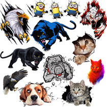Electric battery car motorcycle helmet sticker art cute sticker Cartoon pattern diy decorative side box sticker Waterproof