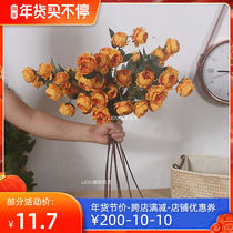Peony flower fake flower Home simulation flower holding Flower Bouquet decoration flower flower jewelry silk flower living room decoration decoration