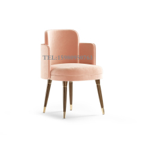 Neoclassical model restaurant dining chair modern minimalist hotel club study book chair beauty salon fabric chair