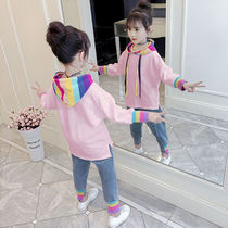  Little chirp Goo 2021 new product~Girls family childrens foreign style net red childrens clothing girls clothes fashionable two-piece tide 3