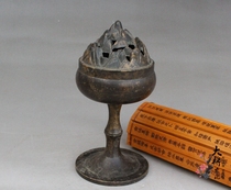 Antique old bronze ware collection single bamboo bar Boshan incense burner home creative incense burner craft ornaments