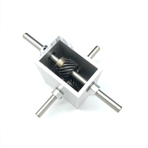 90 degree right angle commutation reducer 1 to 2 manual growth variable speed gearbox 8mm shaft gear drive corner device