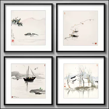 吴冠中水墨挂画-吴冠中水墨挂画促销价格、吴冠中水墨挂画品牌- 淘宝