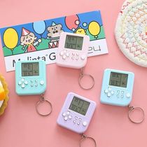 Cute game console mini-bag hanging decoration Russia Tetris key buckle children interesting small pendant palm machine small