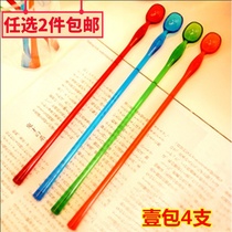 Japan Komei extended acrylic mixing rod cute plastic with spoon stirring stick coffee stick creative long bar spoon