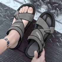 Mens cool 2021 new summer outdoor trend beach sandals soft bottom wear dual-purpose non-slip driving slippers