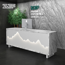ZJF beauty shop cashier reception desk health club new Chinese style modern simple with light cashier desk