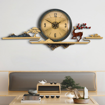 New Chinese watch and clock clock living room home fashion high-end modern personality creative clock pure copper light luxury quartz clock