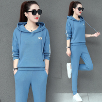361 sports suit women Spring and Autumn Jordano fashion new wool casual wear loose hooded sweater two-piece set