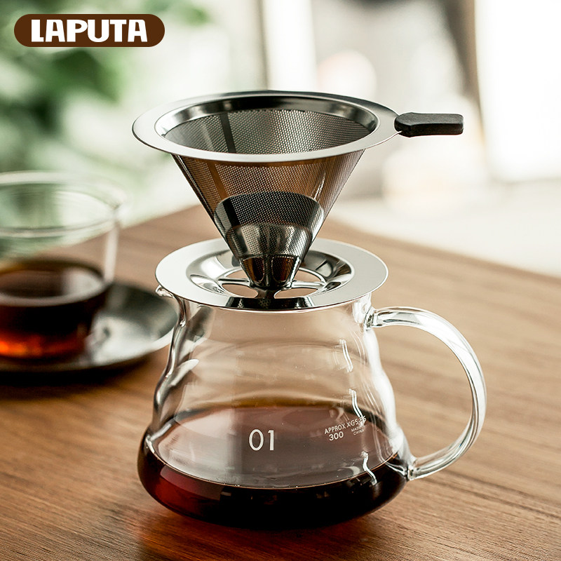 Laputa coffee filter hand-flush-free filter glass drip-sharing pot cloud pot utensils