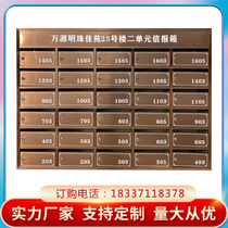 Manufacturers sales community stainless steel newsletter wall mounted villa mailbox outdoor intelligent letter milk price low