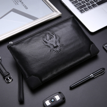 Zhuvan Amari mens bag Handbag Bull Leather Large Capacity Envelope Bag Casual Clip Leather Handbag damp