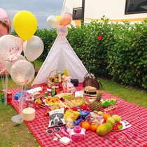 Spring Tours Small Tents Picnic Items Photo Props Indian Park Outdoor Picnic Camping Triangle Free of sunscreen