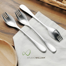 Personality 304 stainless steel fork spoon one western food dual-purpose fork spoon children spoon Fork noodle fruit salad spoon