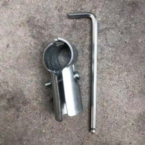 Stainless steel round pipe joint galvanized pipe drying rack accessories 25mm steel pipe connection fixing parts two-three joints