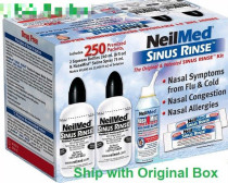  American Neilmed Nasal Flushing Set 1 spray 2 flushing bottles 250 packs of balanced salt