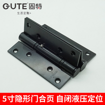 Gute invisible door hinge automatic rebound door closing self closing hydraulic buffer hidden door spring door closer lotus leaf