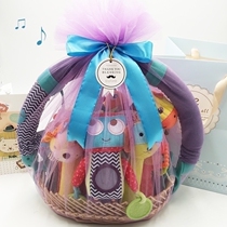 Baby gift box set 100 days newborn supplies toys for boys and girls full moon gifts high-end gift bags
