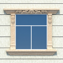 Window cover mold Roman column window model European villa square line cement column exterior wall window line edge decoration