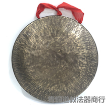 Pure handmade 36cm bronze copy gong Mr. Taoist priest special opening gong bass crossing the mountain gong old copper convex bottom gong