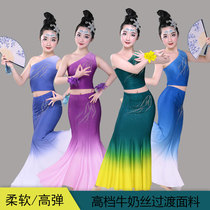 2022 new adult children Dai ethnic dance dress rehearsal for womens Yunnan Peacock Dance Pack Hip Fish Tail Skirt