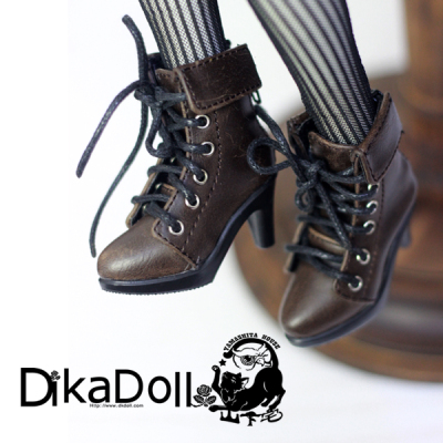 taobao agent Dikadoll DK4 points baby with brown high -heeled short boots BJD baby shoes official authentic toy accessories