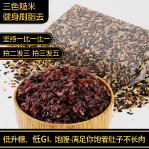 Three-color brown rice new rice fitness coarse grain meal Red Rice Black Rice Low Sugar Sugar pregnant women grain rice 500g