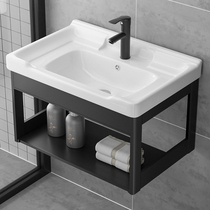 Bathroom wall-mounted washbasin cabinet combination bathroom washbasin one-piece household washbasin Small household single basin