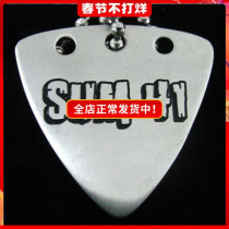Watson musical instrument metal pop punk titanium steel guitar pick necklace SUM 41 silver pendant jewelry necklace