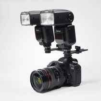 Top flash bracket Double hot shoe mount Fill light LED light SLR flash movable crossbar