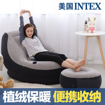 INTEX Inflatable Sofa bedroom home single air cushion bed outdoor leisure lazy chair convenient inflatable sofa