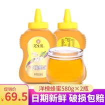 2 bottles package Shanghai Guanshengyuan Acacia Honey 580g*2 bottles Acacia honey punch drink bee products