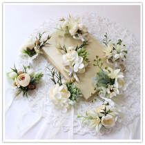 New Korean Western wedding wedding bride groom bride corsage flower White Moren bridesmaid sister group Flower Flower