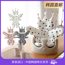 Korean baby dining chair childrens dining chair backrest seat cushion two-piece Crown seat cushion pillow set