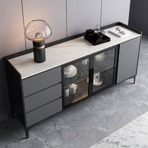 Nordic rock board sideboard modern minimalist Italian minimalist marble wine cupboard living room locker against wall home